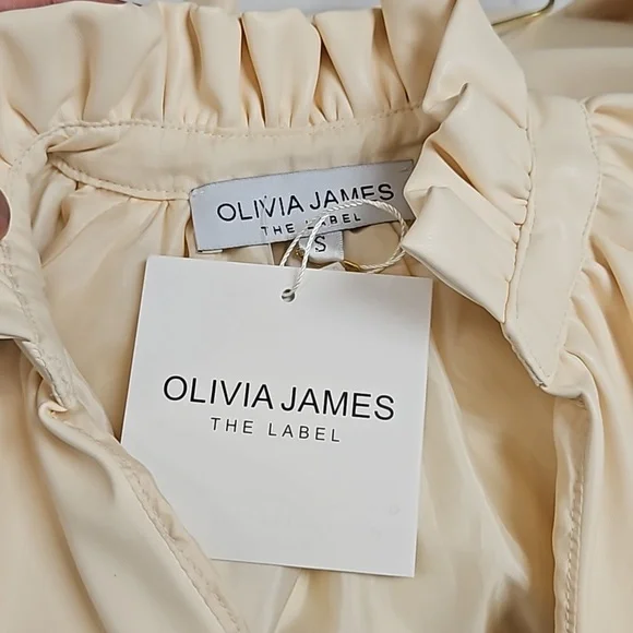 'Olivia James' buttercream Elizabeth Top Leather - Picture 5 of 5